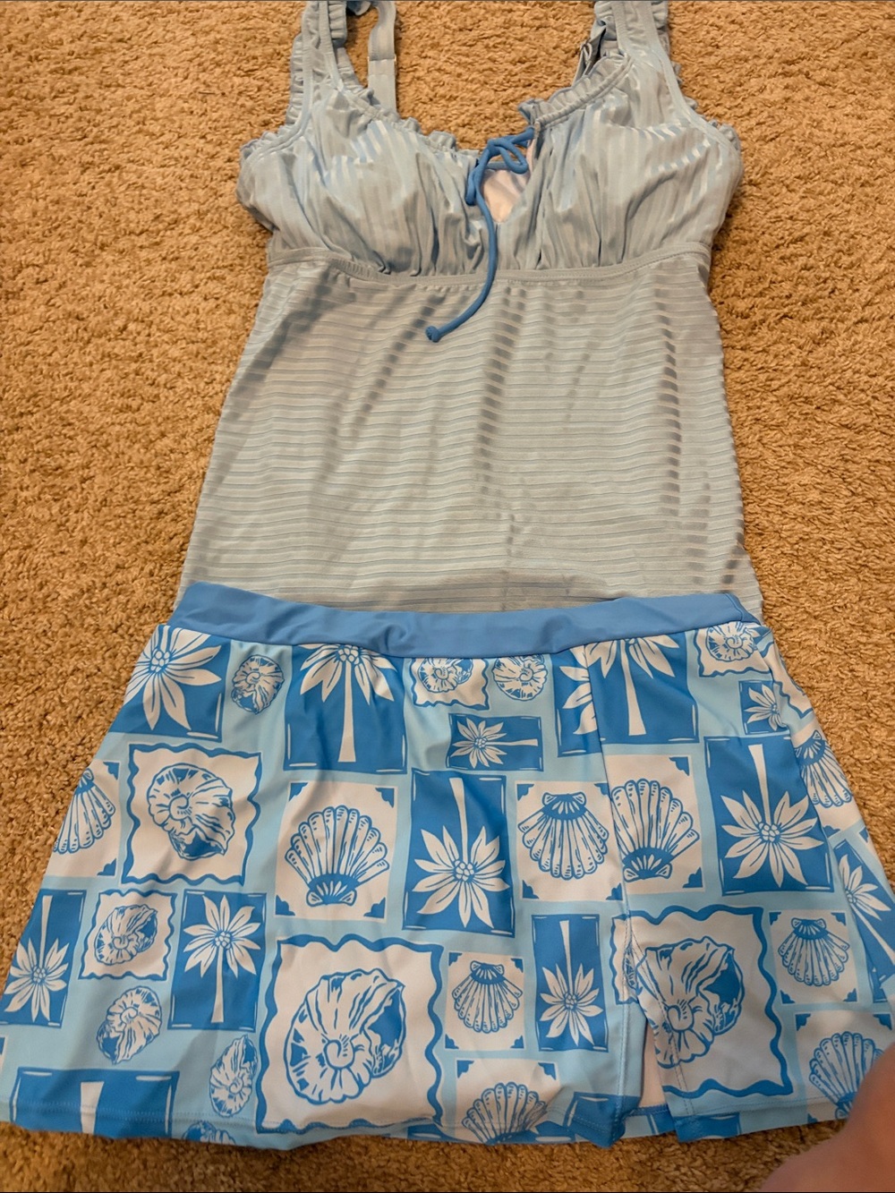 Light Blue Shell Tankini